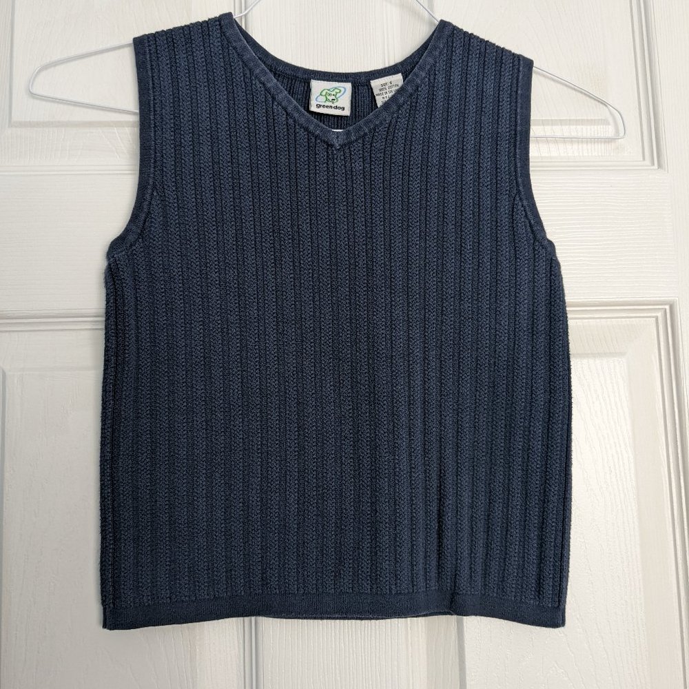 Green Dog Navy Sweater Vest Size 6 (Bundle)